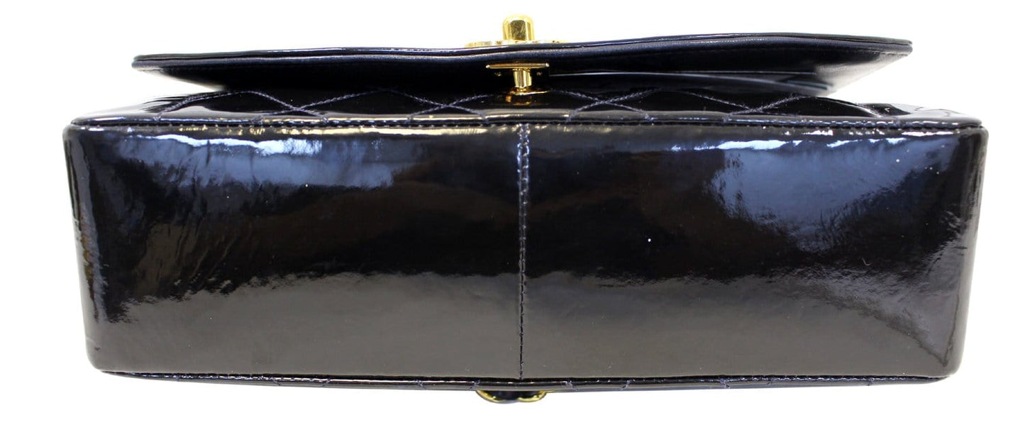 CHANEL Enamel Matelasse Chain CC Logo Black Shoulder Bag - Sale