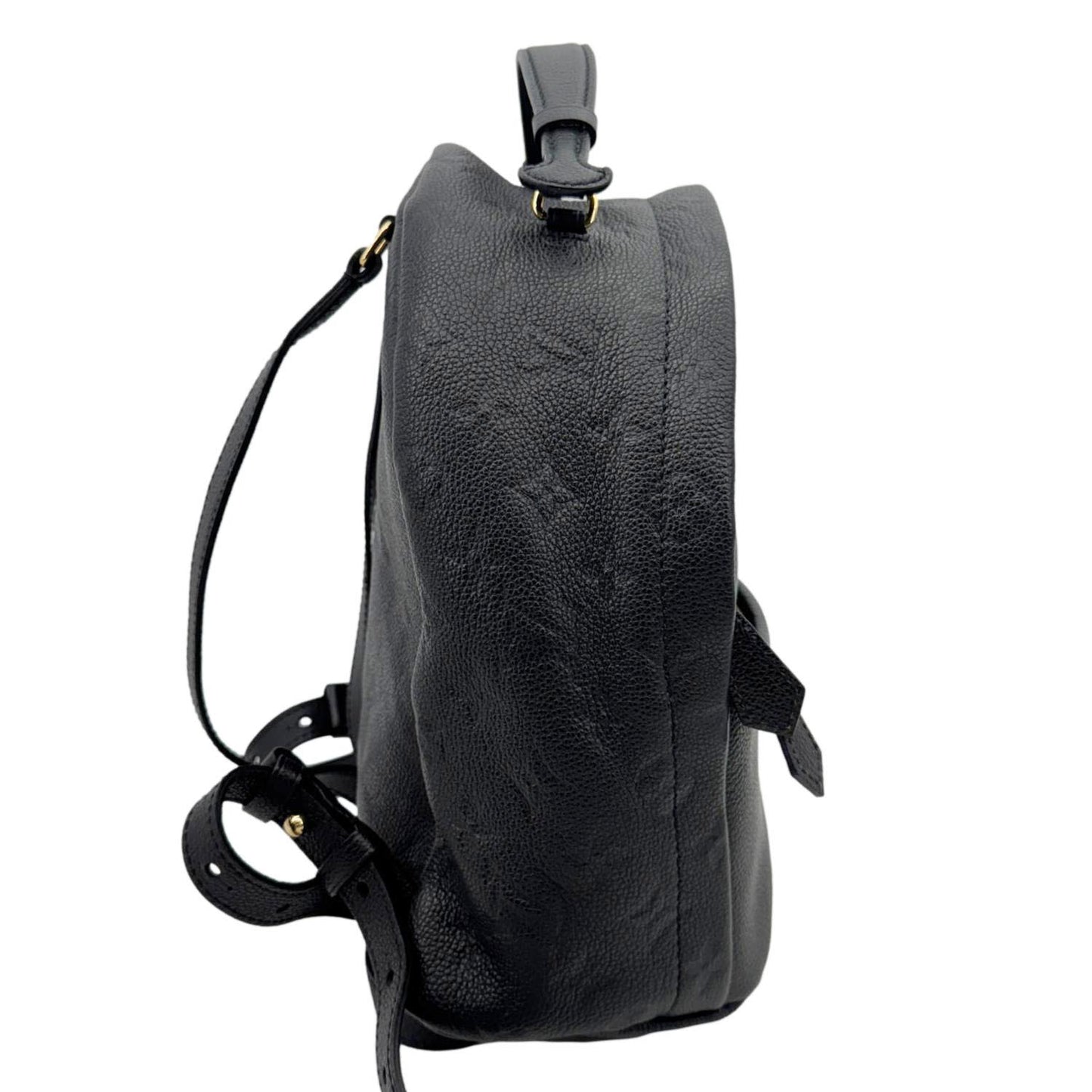LOUIS VUITTON Sorbonne Monogram Empreinte Leather Backpack Black