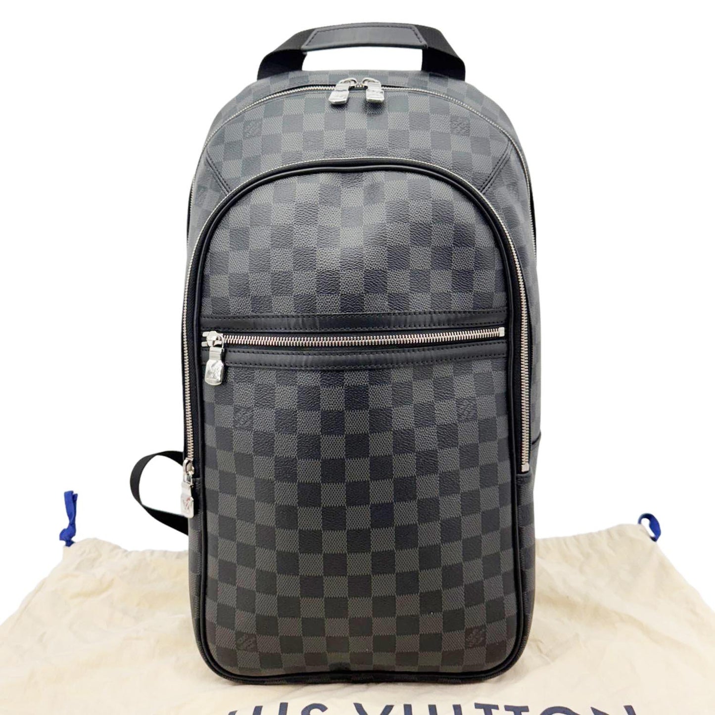LOUIS VUITTON Michael NM Damier Graphite Backpack Bag Black