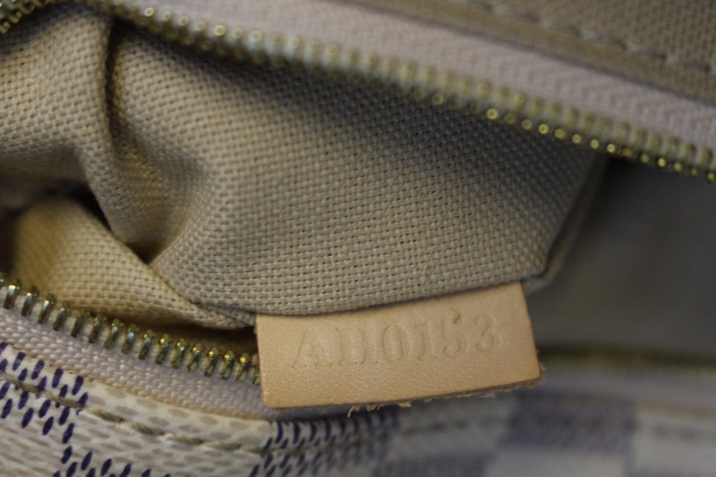 LOUIS VUITTON Damier Azur Canvas Soffi White Shoulder Handbag