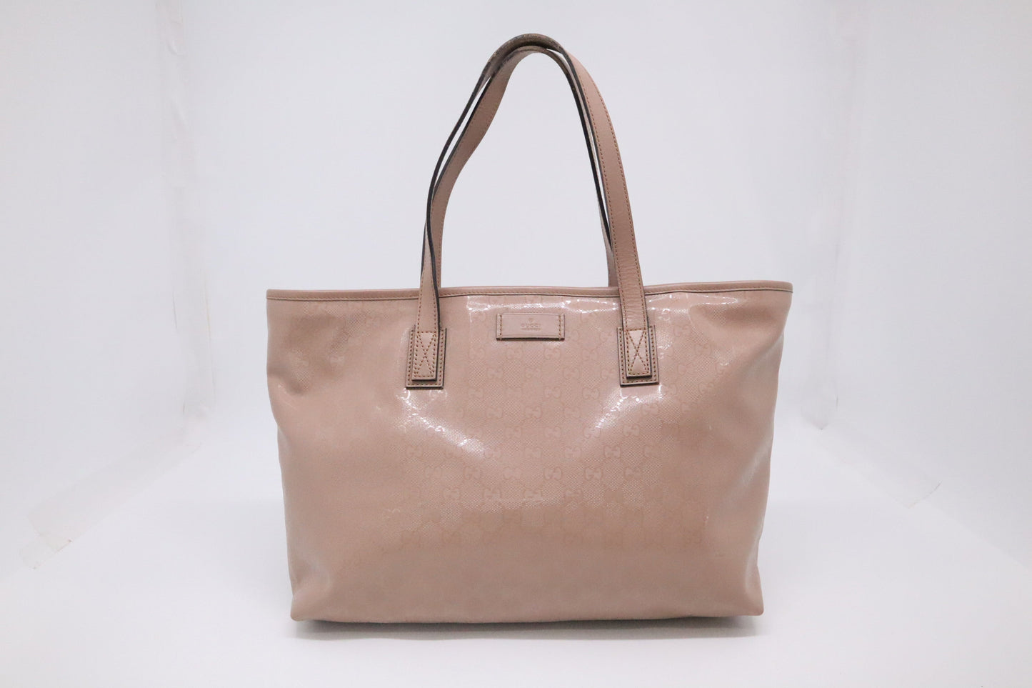 Gucci Inprime Tote in Pink Coated Canvas