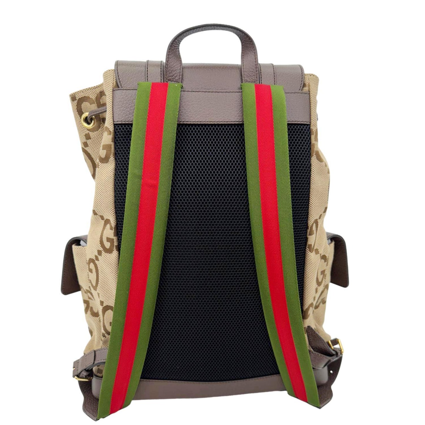 GUCCI Monogram Jumbo GG Canvas Backpack Brown 678829
