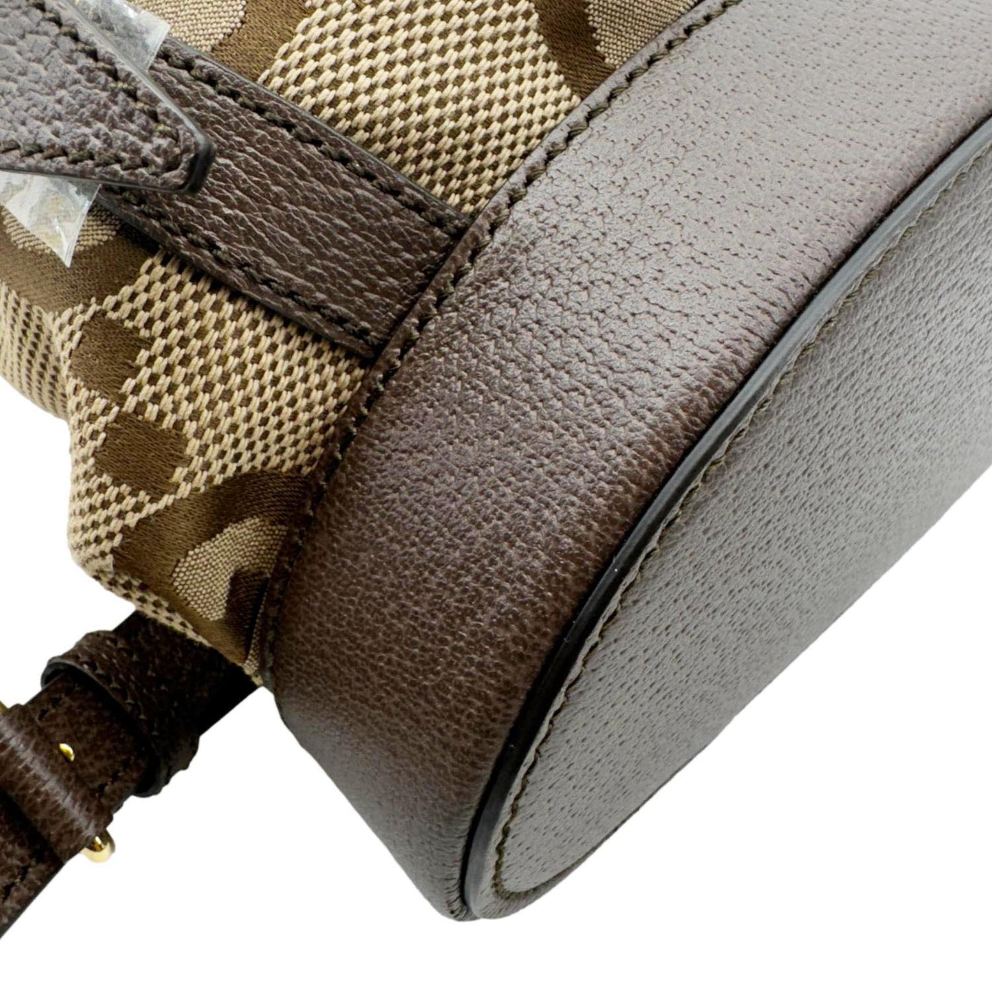 GUCCI Monogram Jumbo GG Canvas Backpack Brown 678829