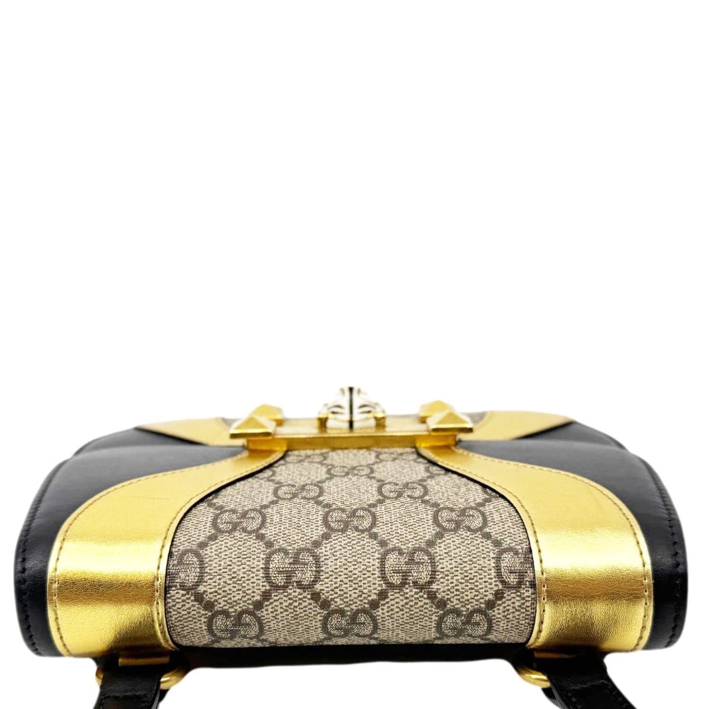 GUCCI Osiride Small GG Supreme Canvas Shoulder Bag Gold 500781