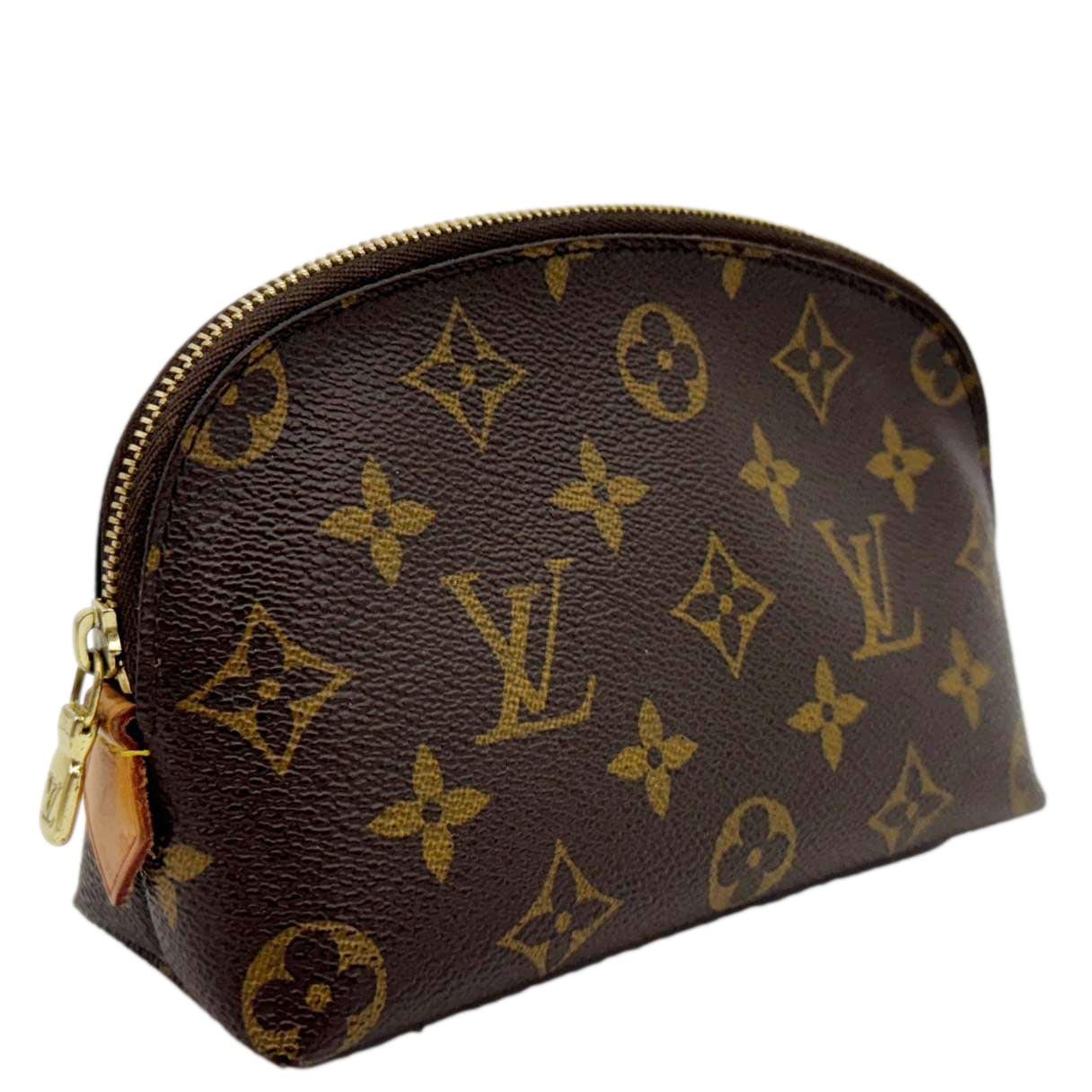 LOUIS VUITTON Monogram Canvas Cosmetic Pouch Brown