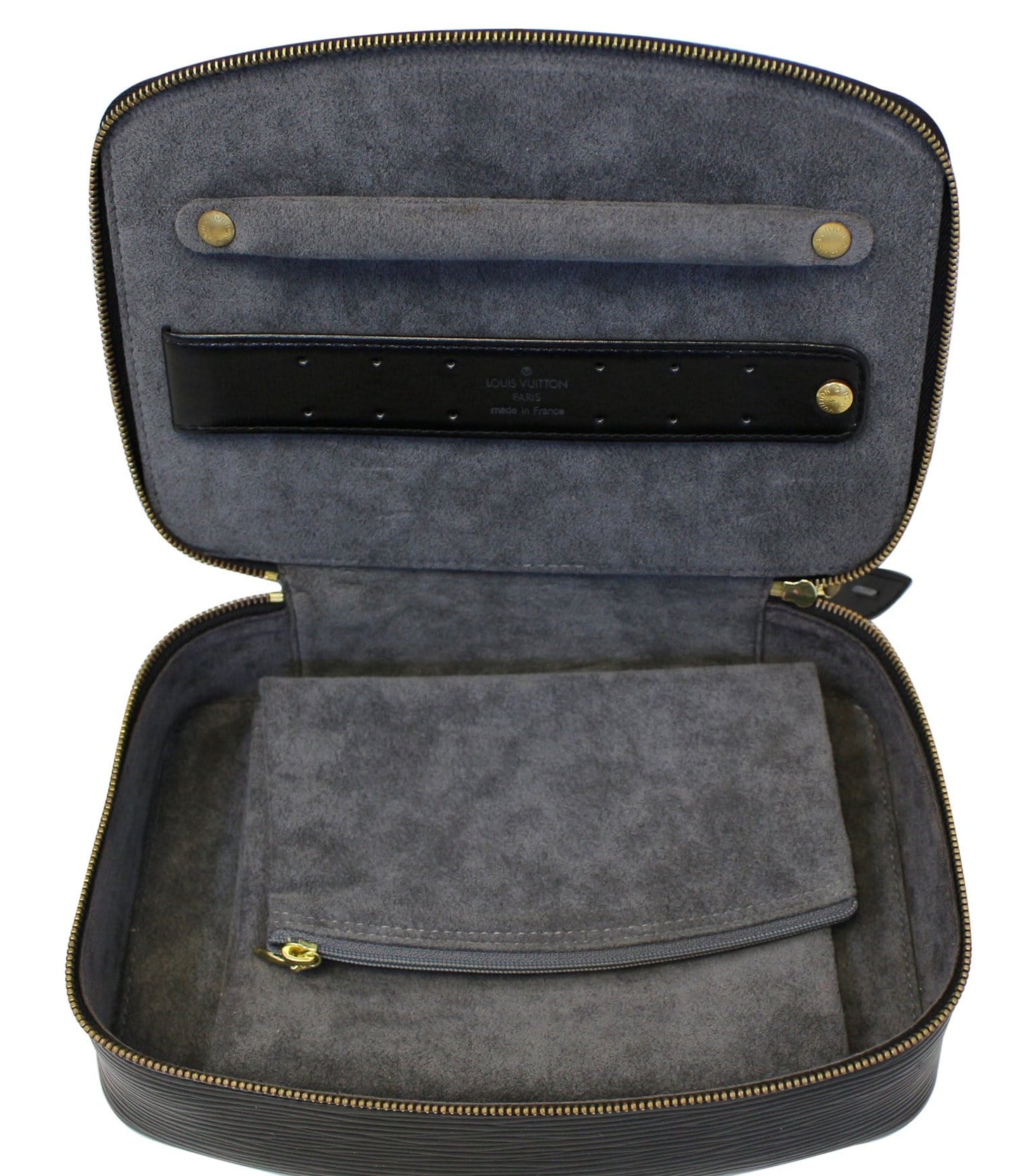 LOUIS VUITTON Epi Leather Black Poche Monte Carlo Jewelry Case