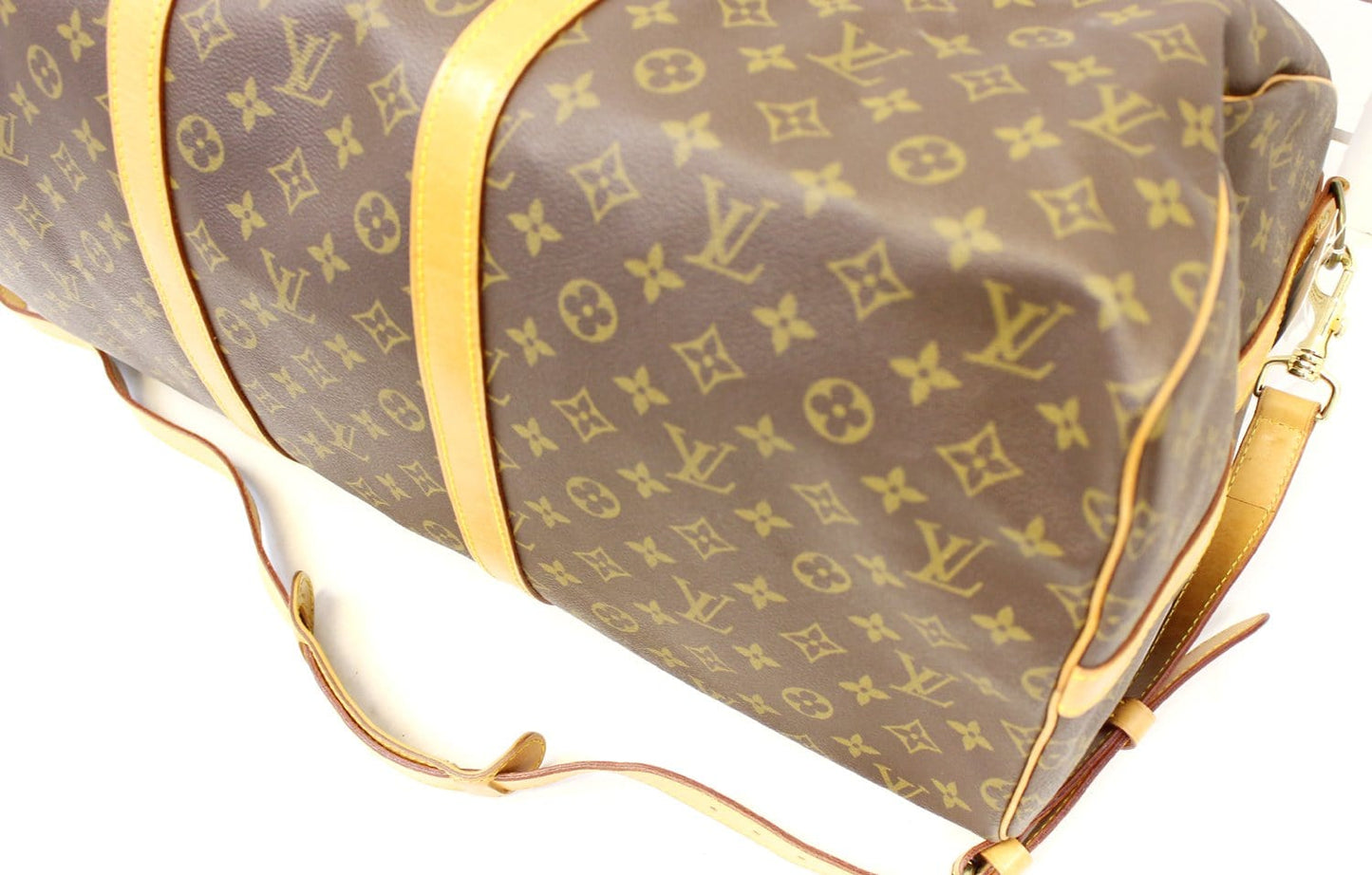 LOUIS VUITTON Monogram Keepall Bandouliere 55 Boston Bag