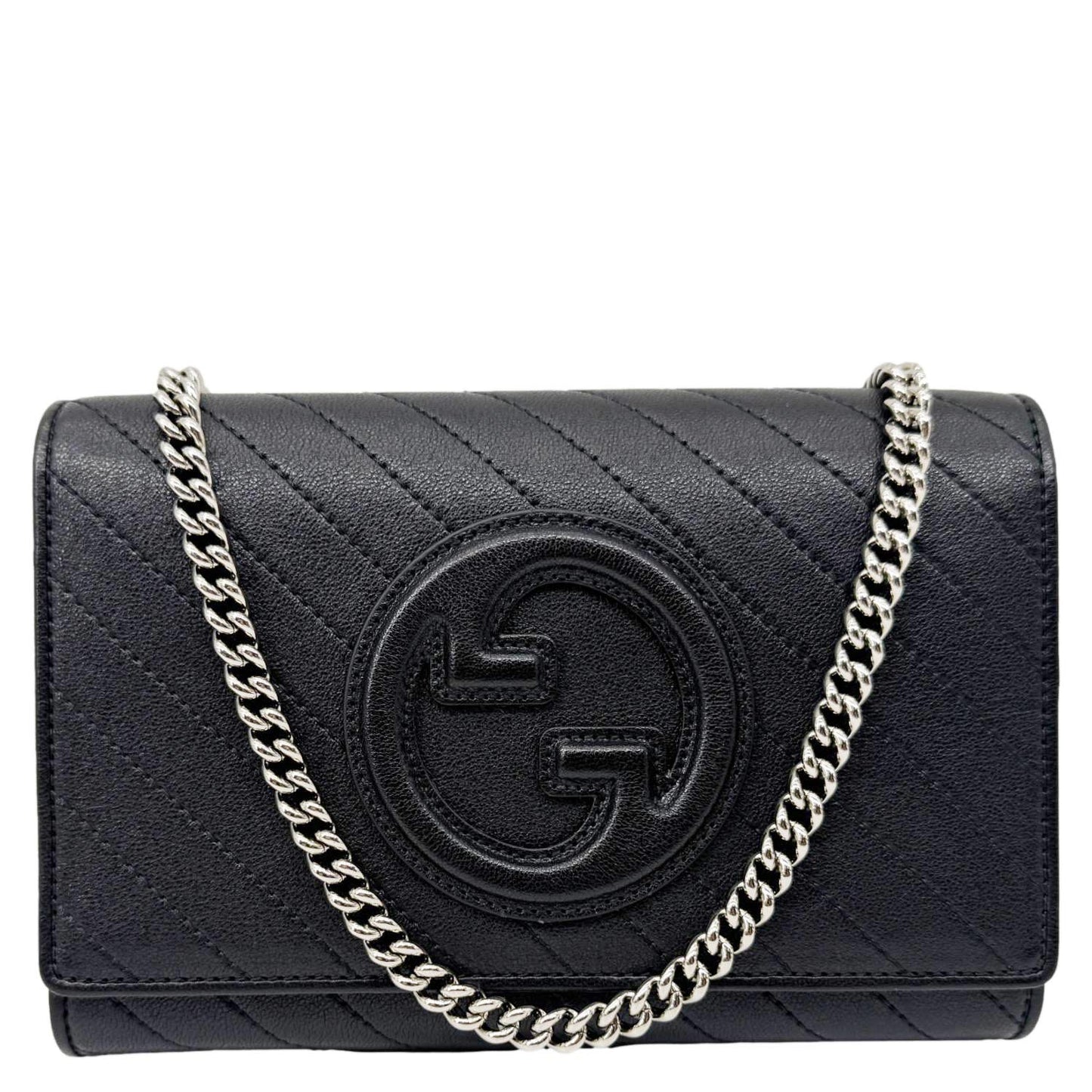 GUCCI Blondie WOC Leather Crossbody Bag Black 772213