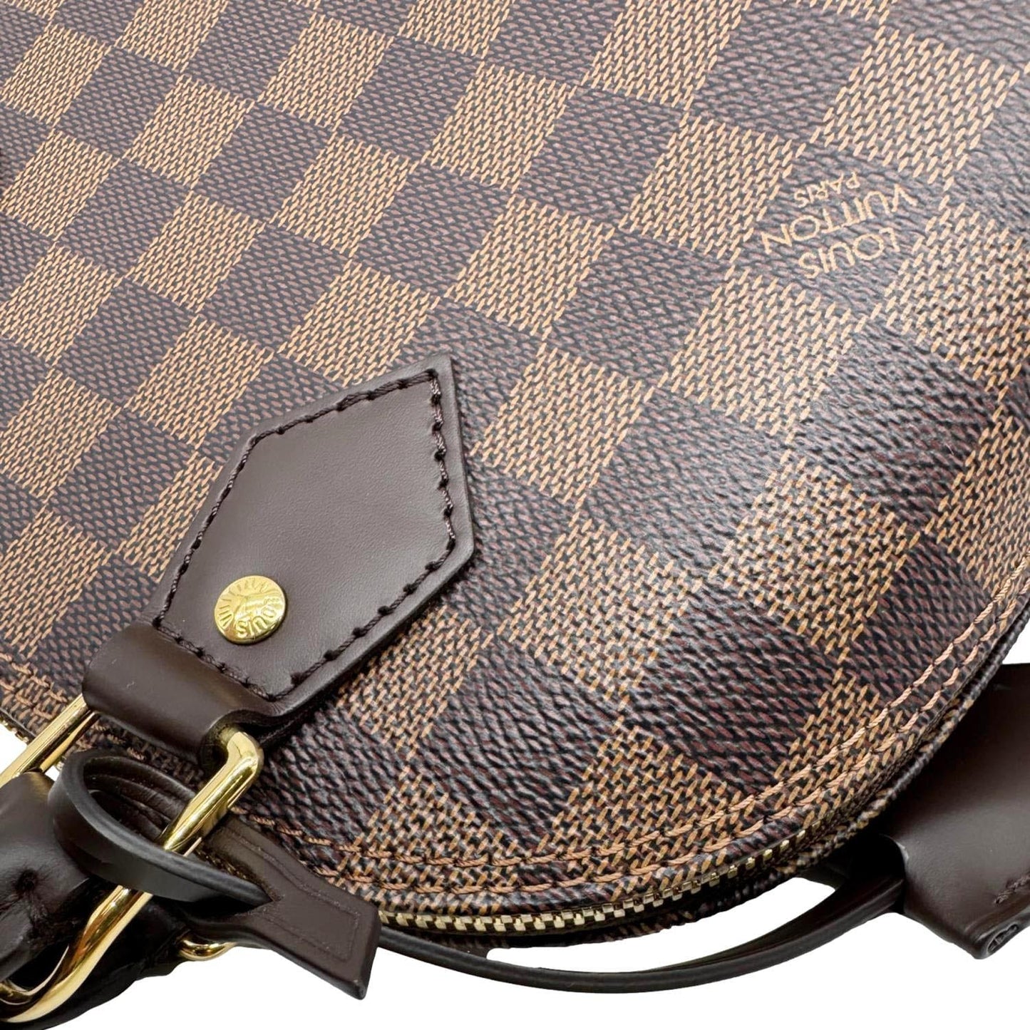 Louis Vuitton Alma BB Damier Ebene Satchel Shoulder Bag Brown