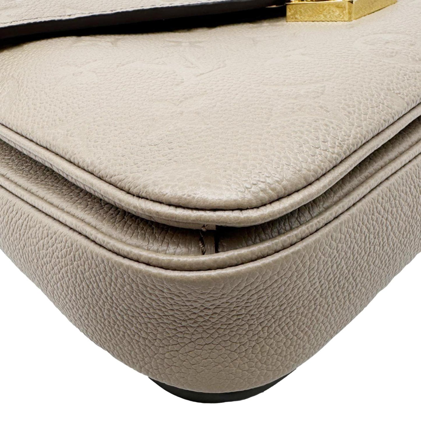 LOUIS VUITTON Metis Pochette Empreinte Leather Crossbody Bag Beige