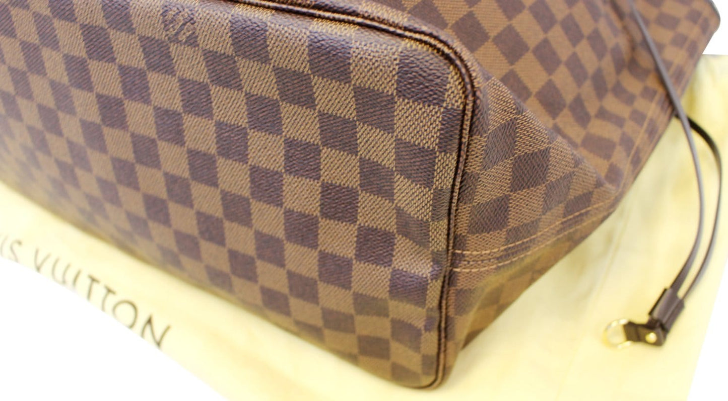 LOUIS VUITTON Damier Ebene Neverfull GM Tote Bag