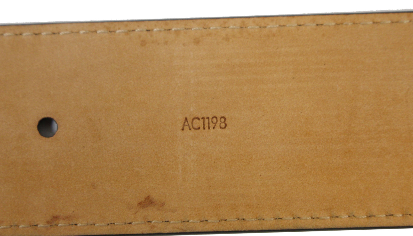 LOUIS VUITTON Monogram Canvas LV Initials Belt Brown