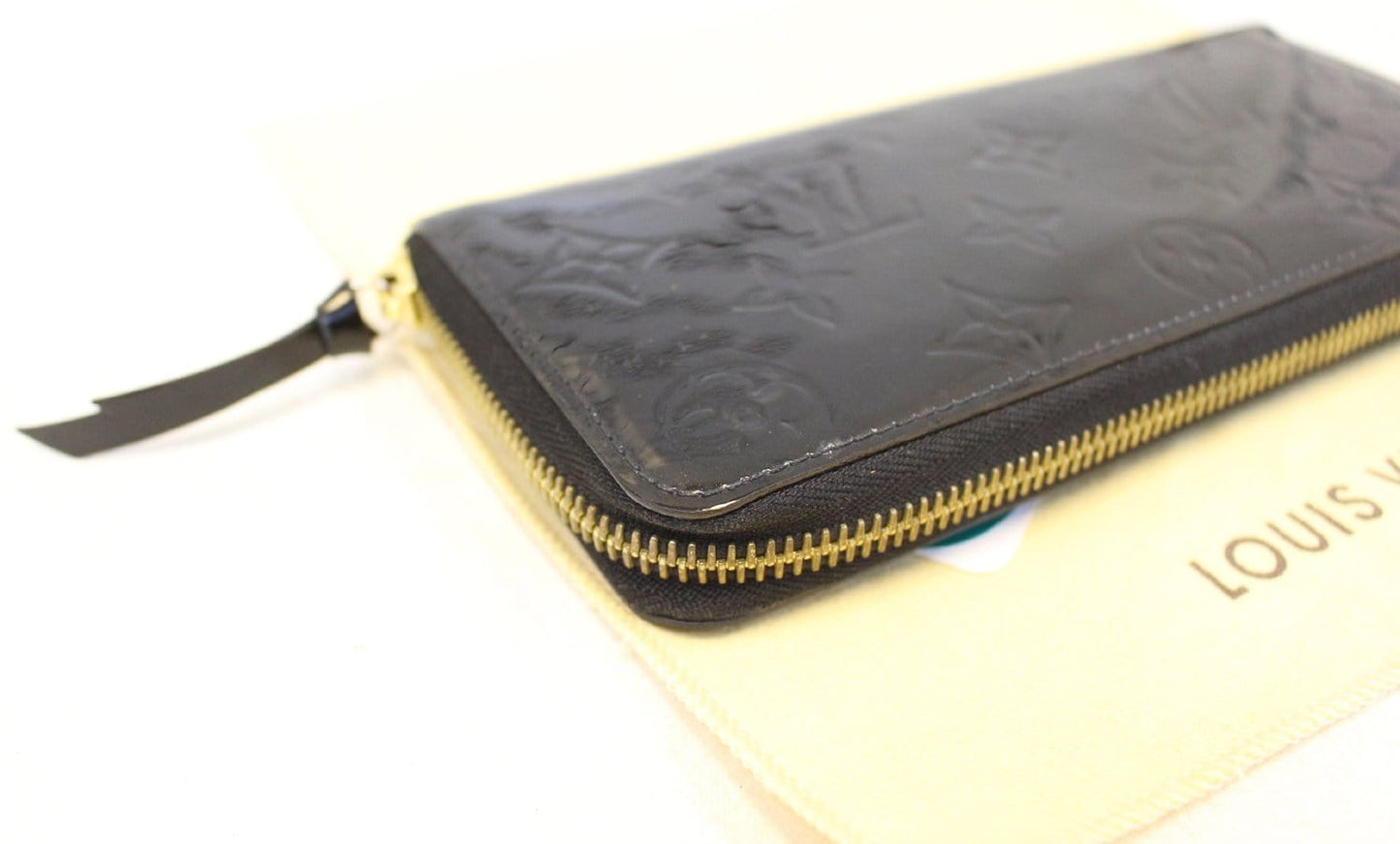 LOUIS VUITTON Black Vernis Clemence Wallet