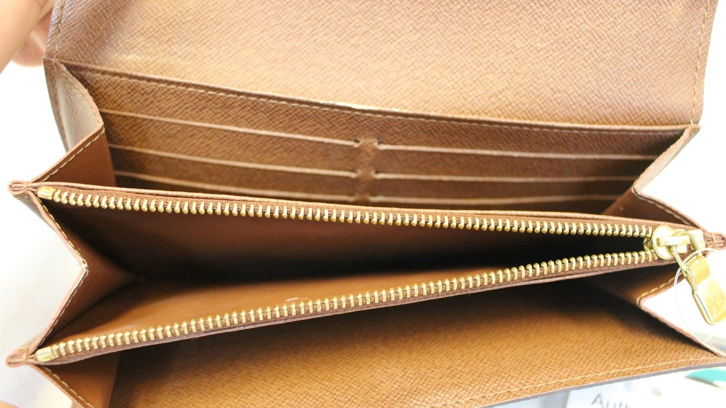 LOUIS VUITTON Monogram Canvas Brown Portefeuille Sarah Long Wallet