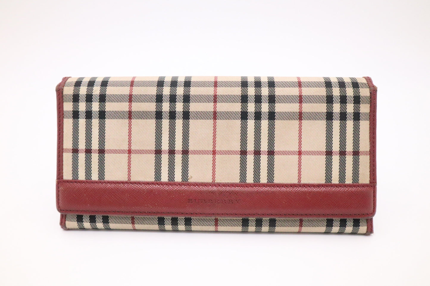 Burberry Bifold Long Wallet in Nova Check Canvas