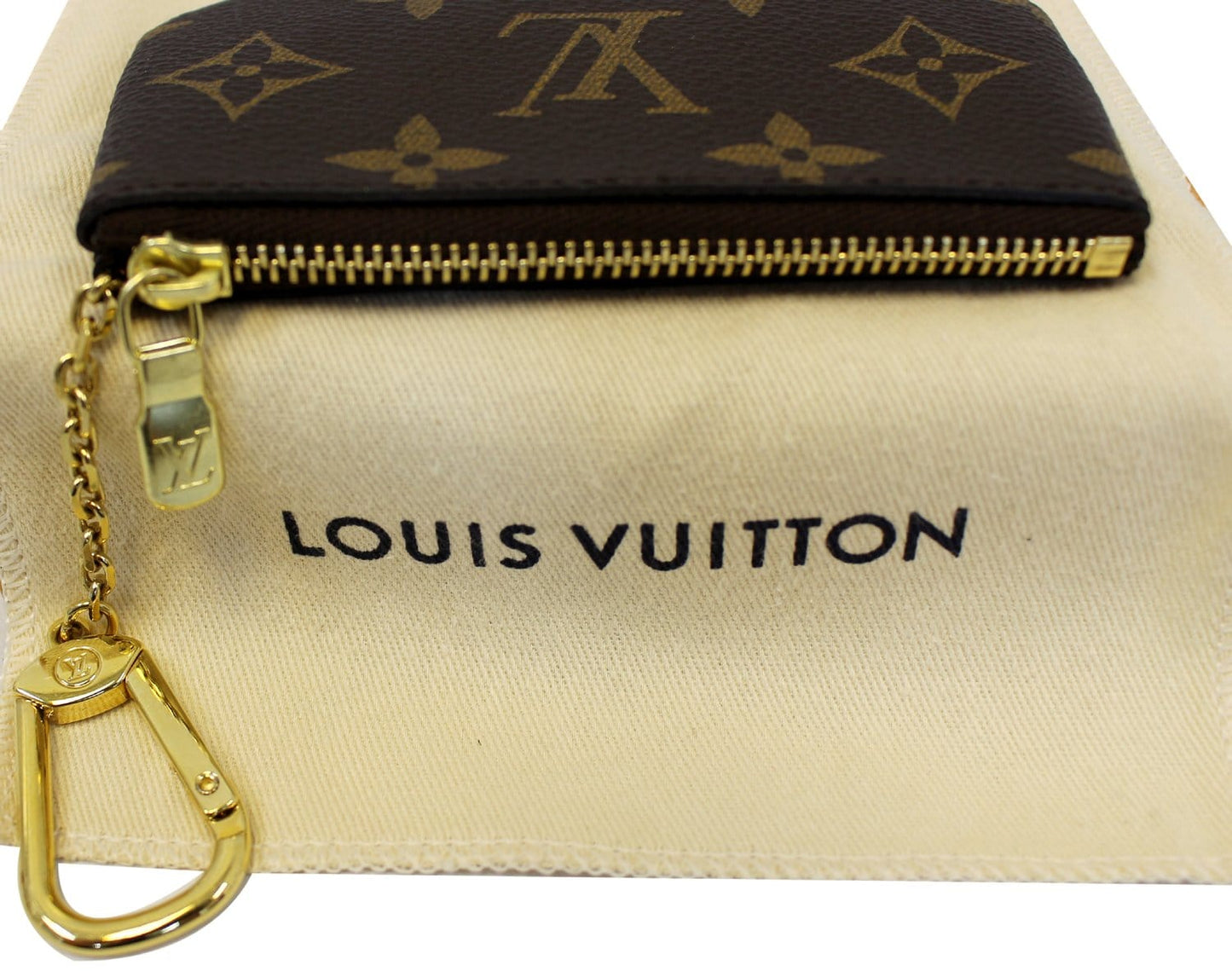 LOUIS VUITTON Monogram Canvas Pochette Key Cles Coin Case