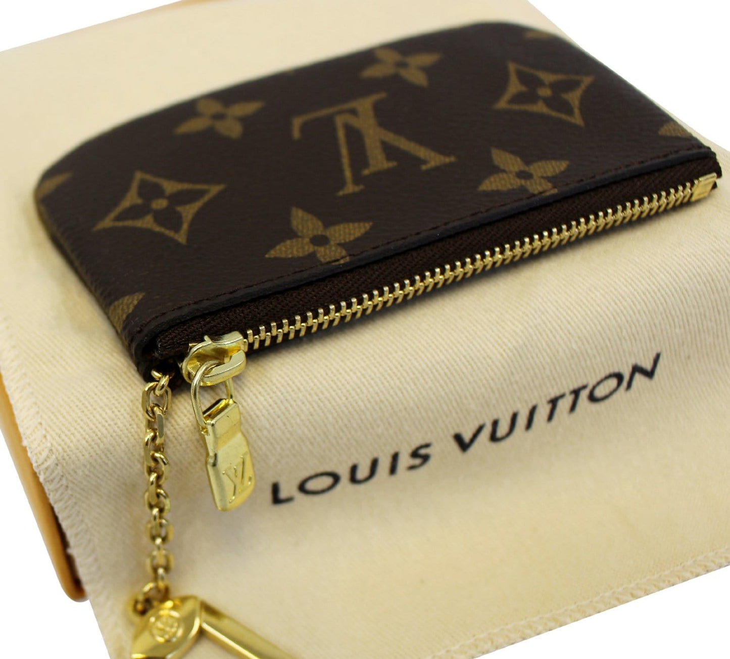 LOUIS VUITTON Monogram Canvas Pochette Key Cles Coin Case