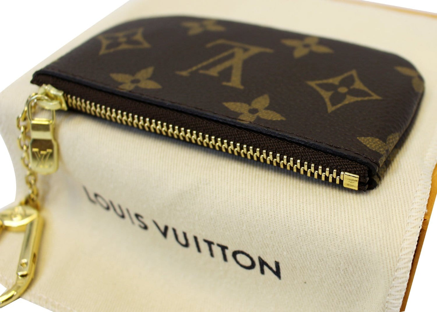 LOUIS VUITTON Monogram Canvas Pochette Key Cles Coin Case