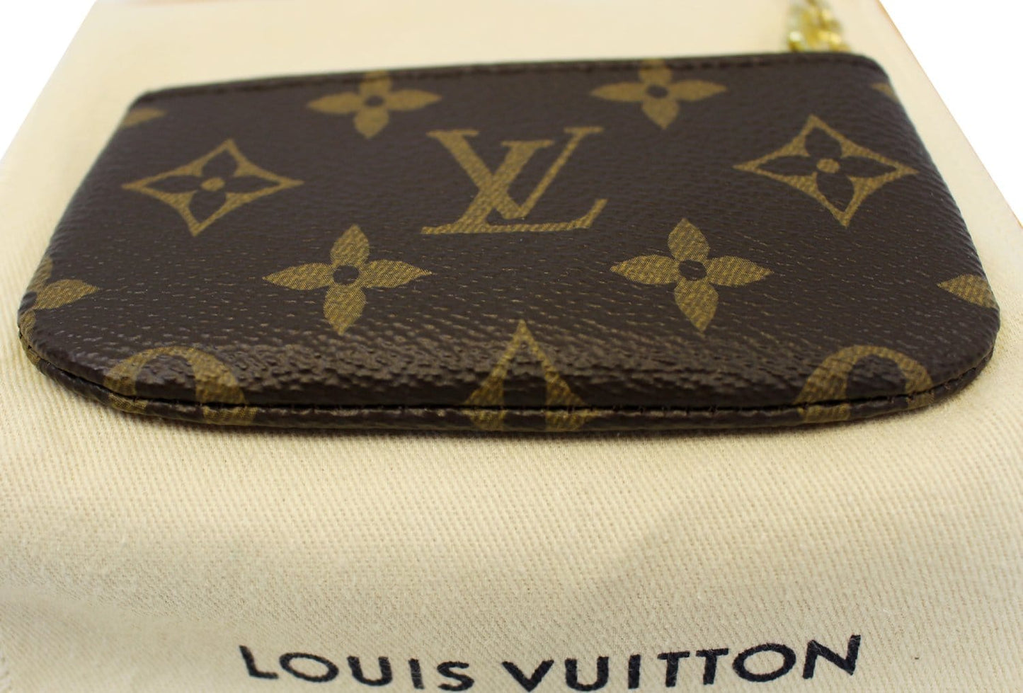LOUIS VUITTON Monogram Canvas Pochette Key Cles Coin Case