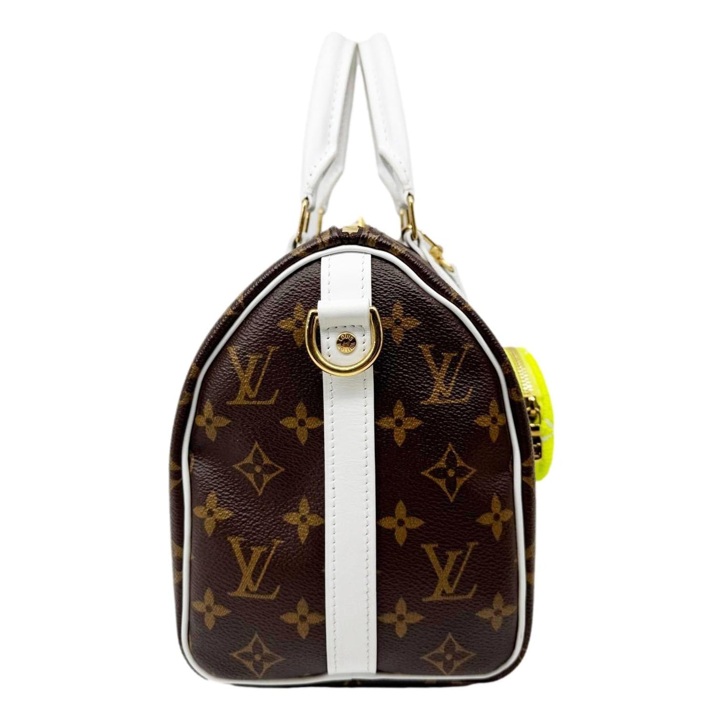 LOUIS VUITTON  Speedy 25 Bandouliere LV Match Monogram Canvas Satchel Bag White