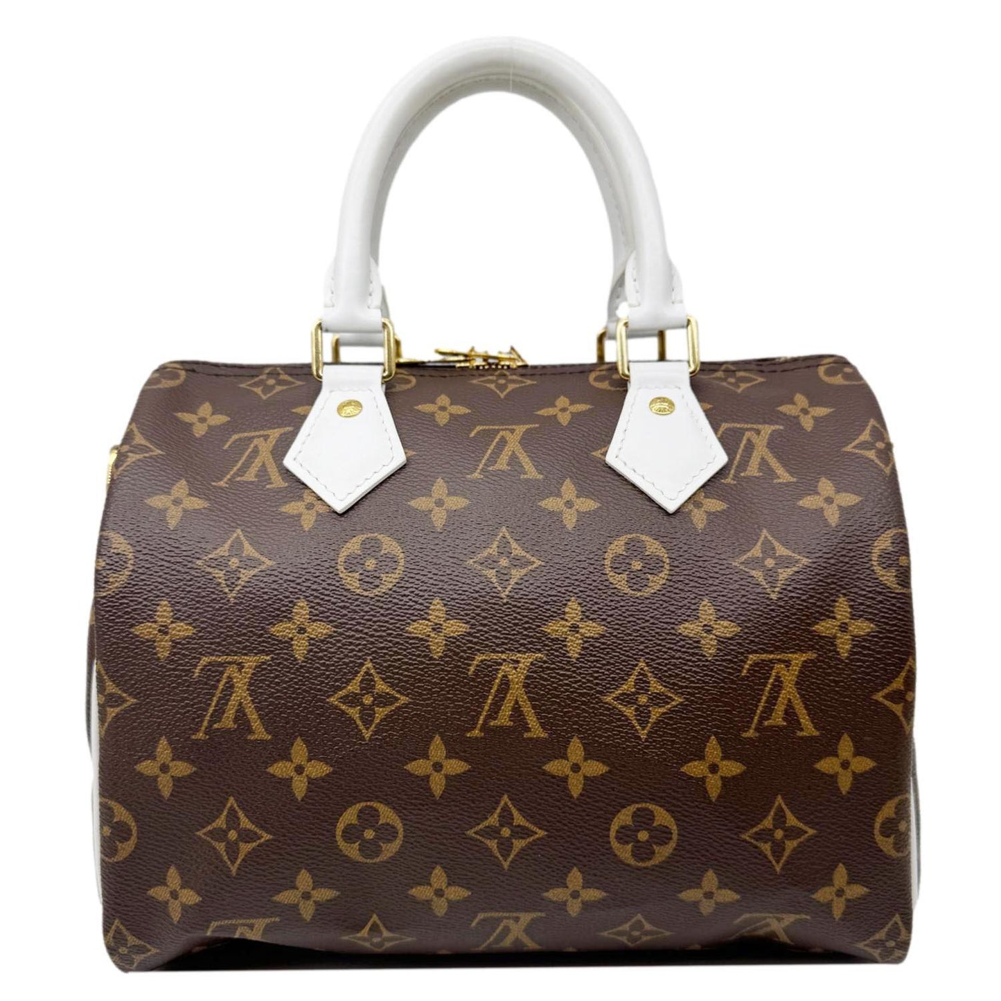LOUIS VUITTON  Speedy 25 Bandouliere LV Match Monogram Canvas Satchel Bag White
