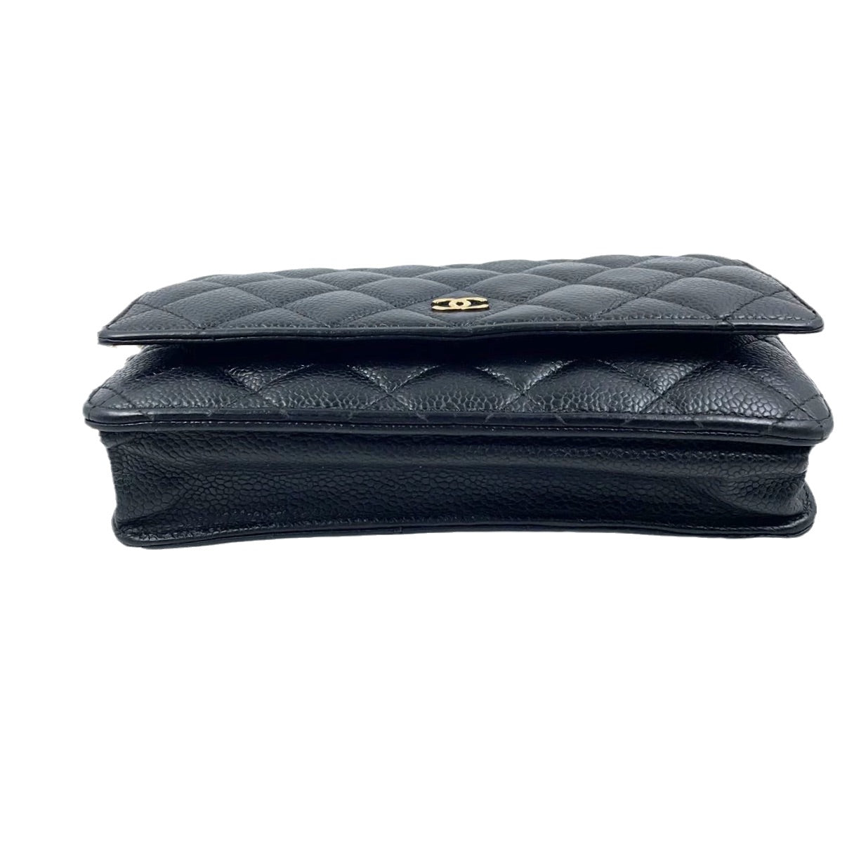 Chanel Wallet on Chain WOC Black Caviar Leather with Gold hardware