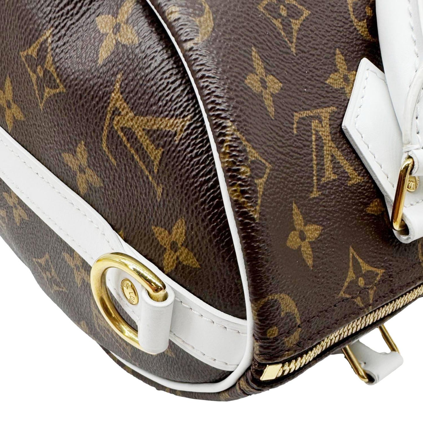 LOUIS VUITTON  Speedy 25 Bandouliere LV Match Monogram Canvas Satchel Bag White
