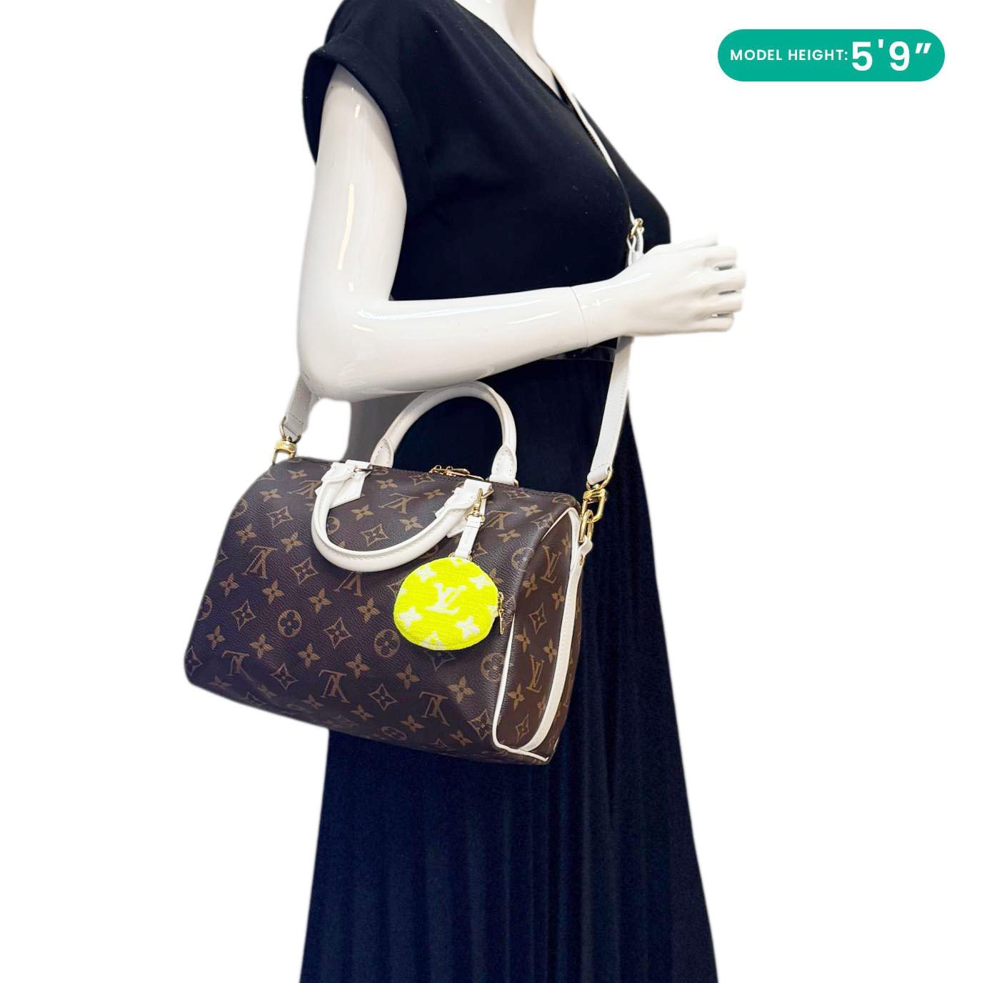 LOUIS VUITTON  Speedy 25 Bandouliere LV Match Monogram Canvas Satchel Bag White