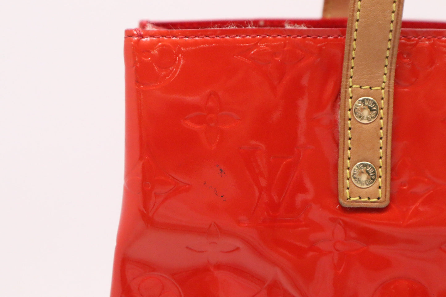 Louis Vuitton Reade MM in Orange Sunset Vernis Leather