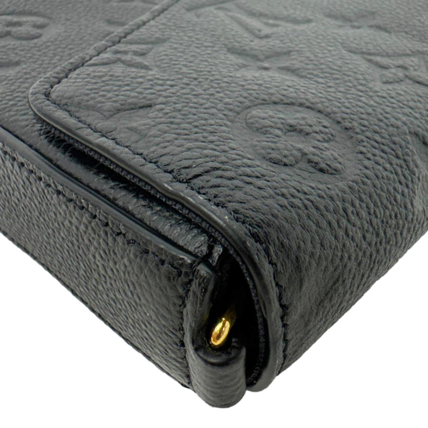 LOUIS VUITTON Felicie Pochette Monogram Empreinte Crossbody Bag Black