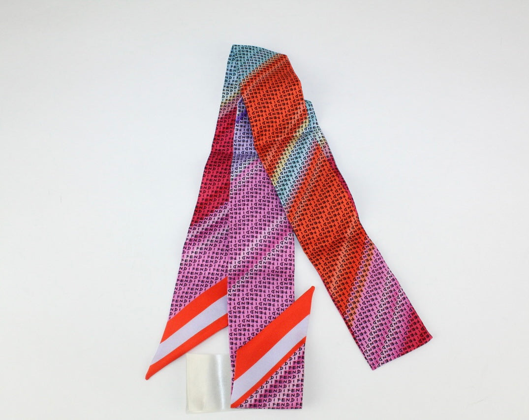 Fendi Wrappy Multicolor Silk Bandeau