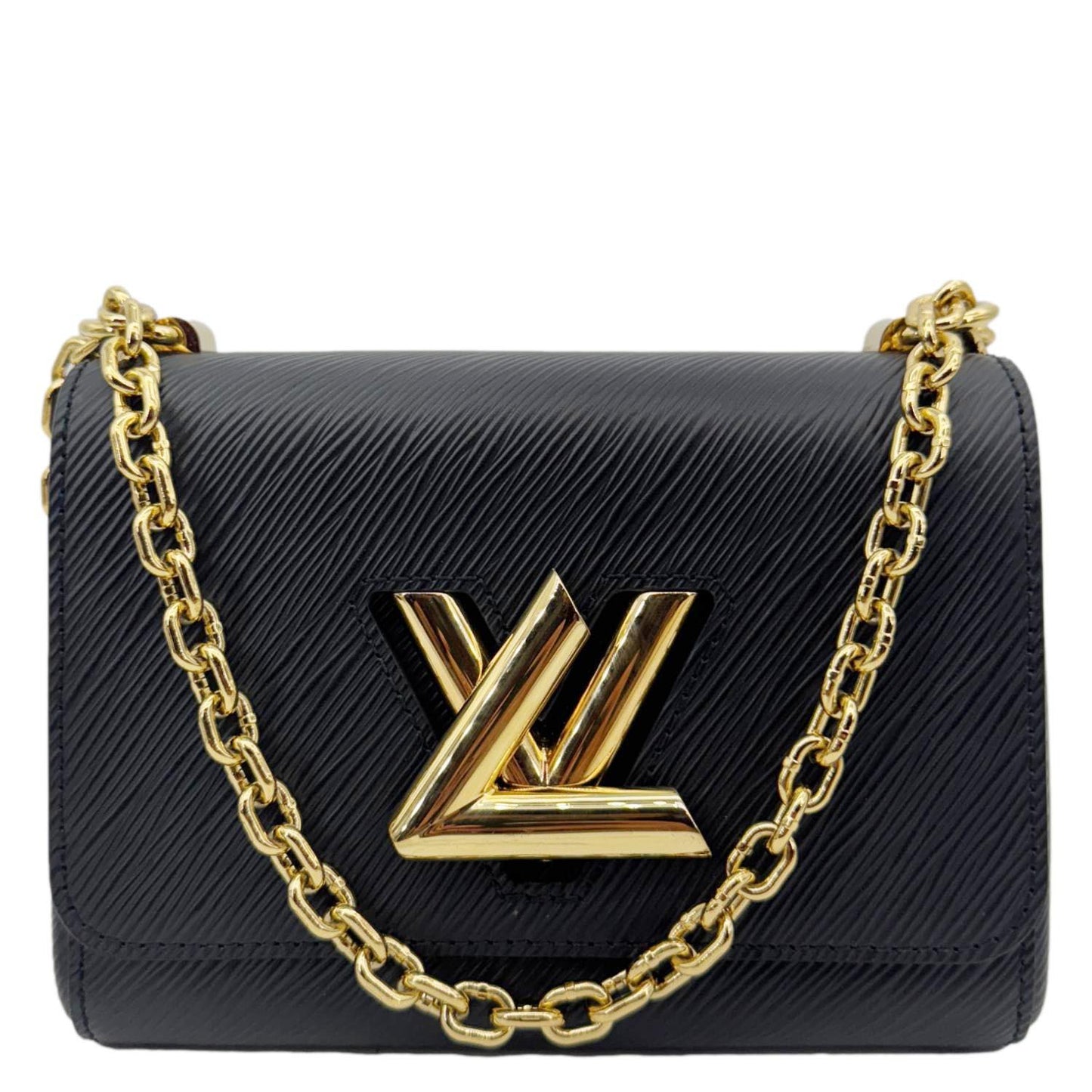 LOUIS VUITTON  LV Twist MM Epi Leather Chain Shoulder Bag Black