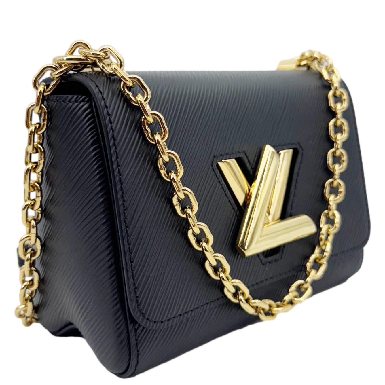 LOUIS VUITTON  LV Twist MM Epi Leather Chain Shoulder Bag Black