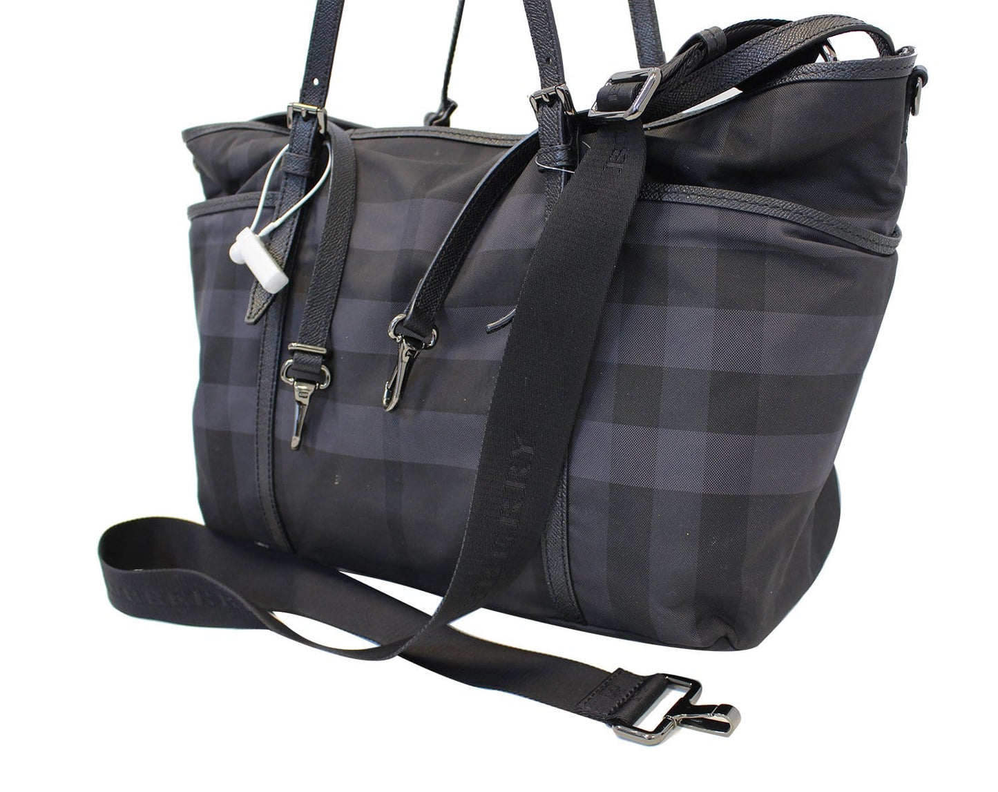 BURBERRY Graceford Tonal Check Diaper Shoulder Bag