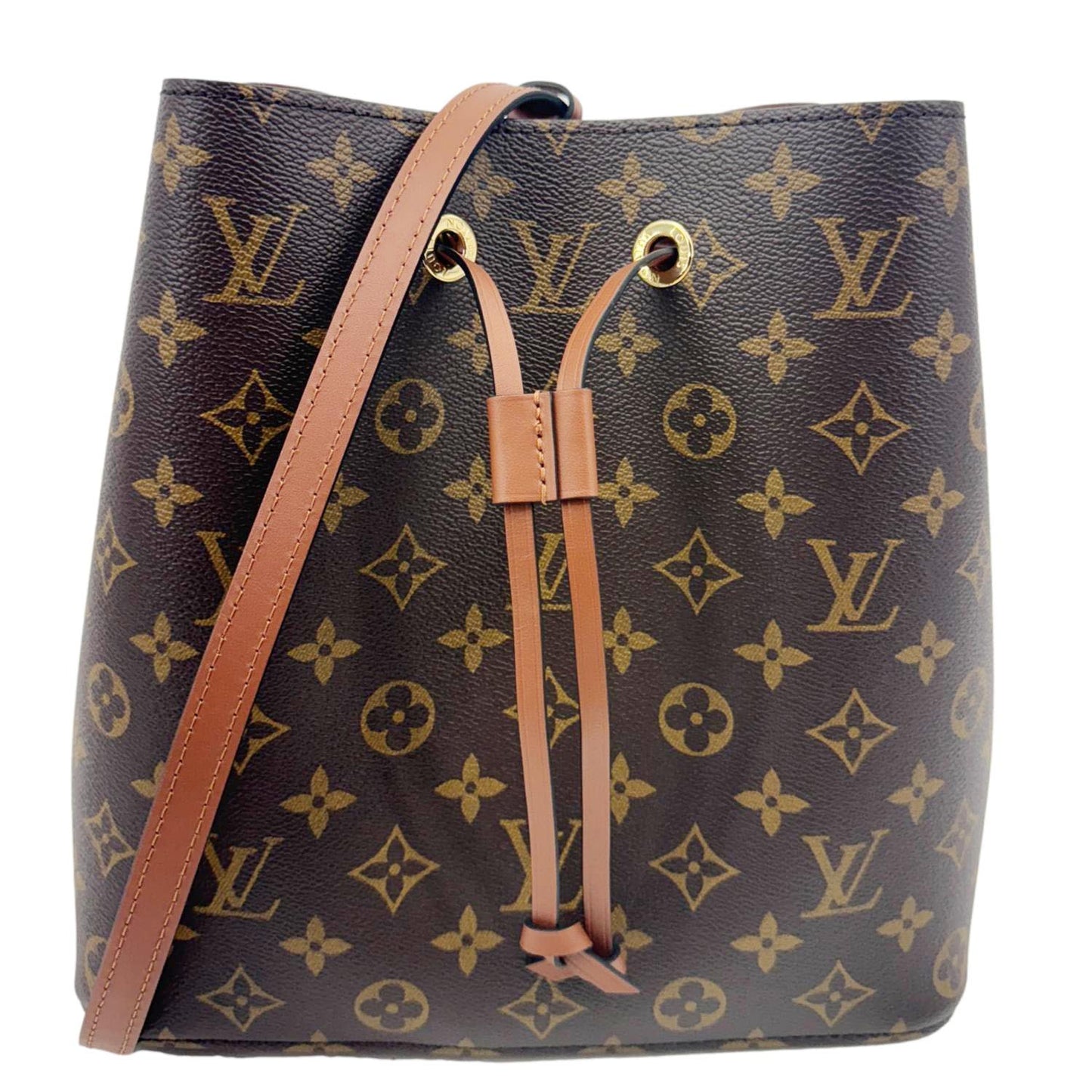 LOUIS VUITTON Neonoe MM Monogram Canvas Shoulder Bag Caramel