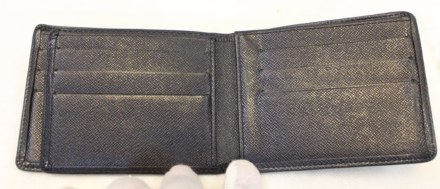 LOUIS VUITTON Slate Taiga Billfold Black Wallet - Sale