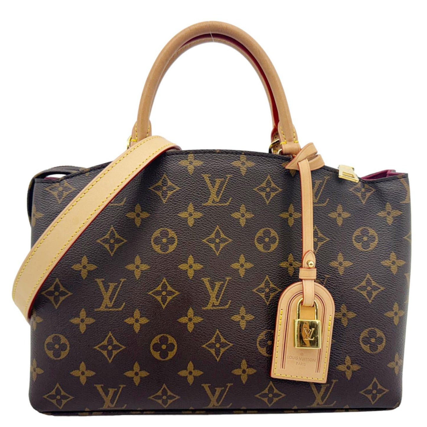LOUIS VUITTON Petit Palais Monogram Canvas Shoulder Bag Brown