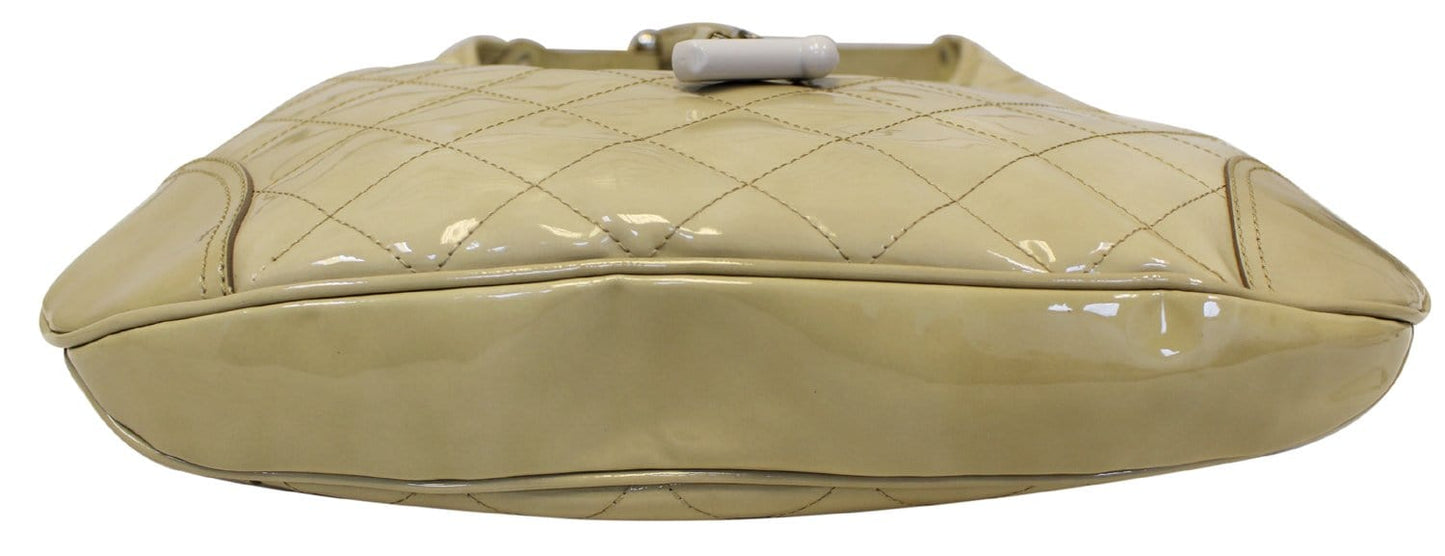 BURBERRY Quilted Patent Leather Brooke Hobo Handbag - Last Call