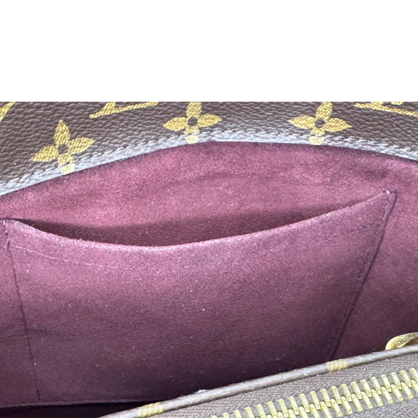 LOUIS VUITTON Montaigne GM Monogram Canvas Shoulder Bag Brown
