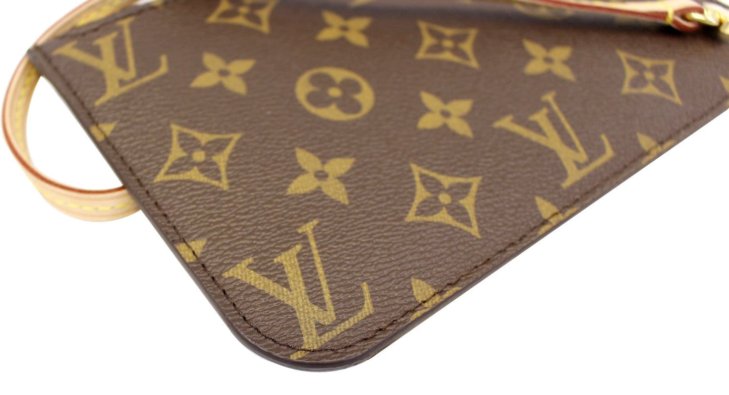 LOUIS VUITTON Monogram Canvas Pochette Wristlet Neverfull MM