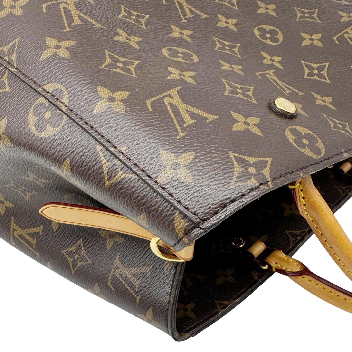LOUIS VUITTON Montaigne GM Monogram Canvas Shoulder Bag Brown