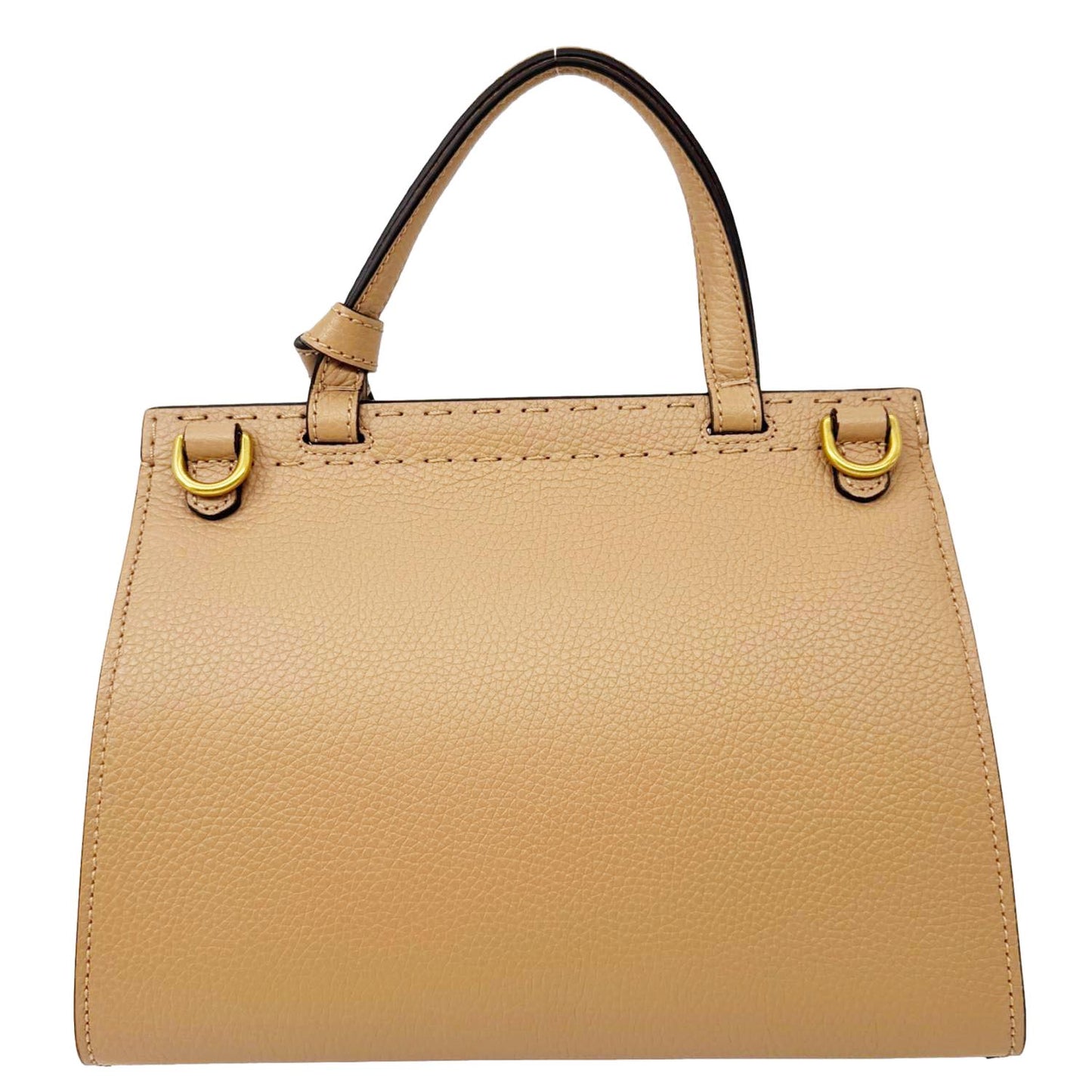 GUCCI GG Marmont Pebbled Leather Top Handle Crossbody Bag Beige 779796