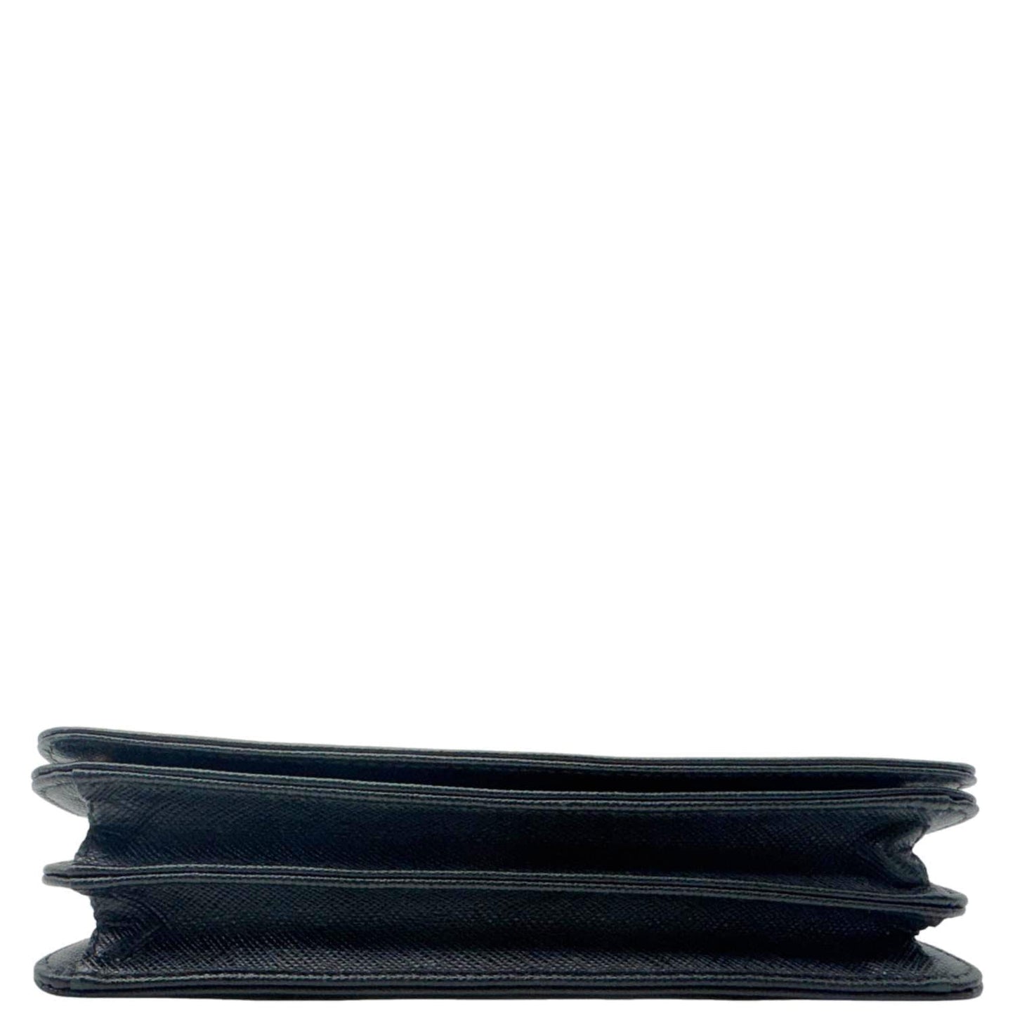PRADA Saffiano Lux Chain Crossbody Bag Black