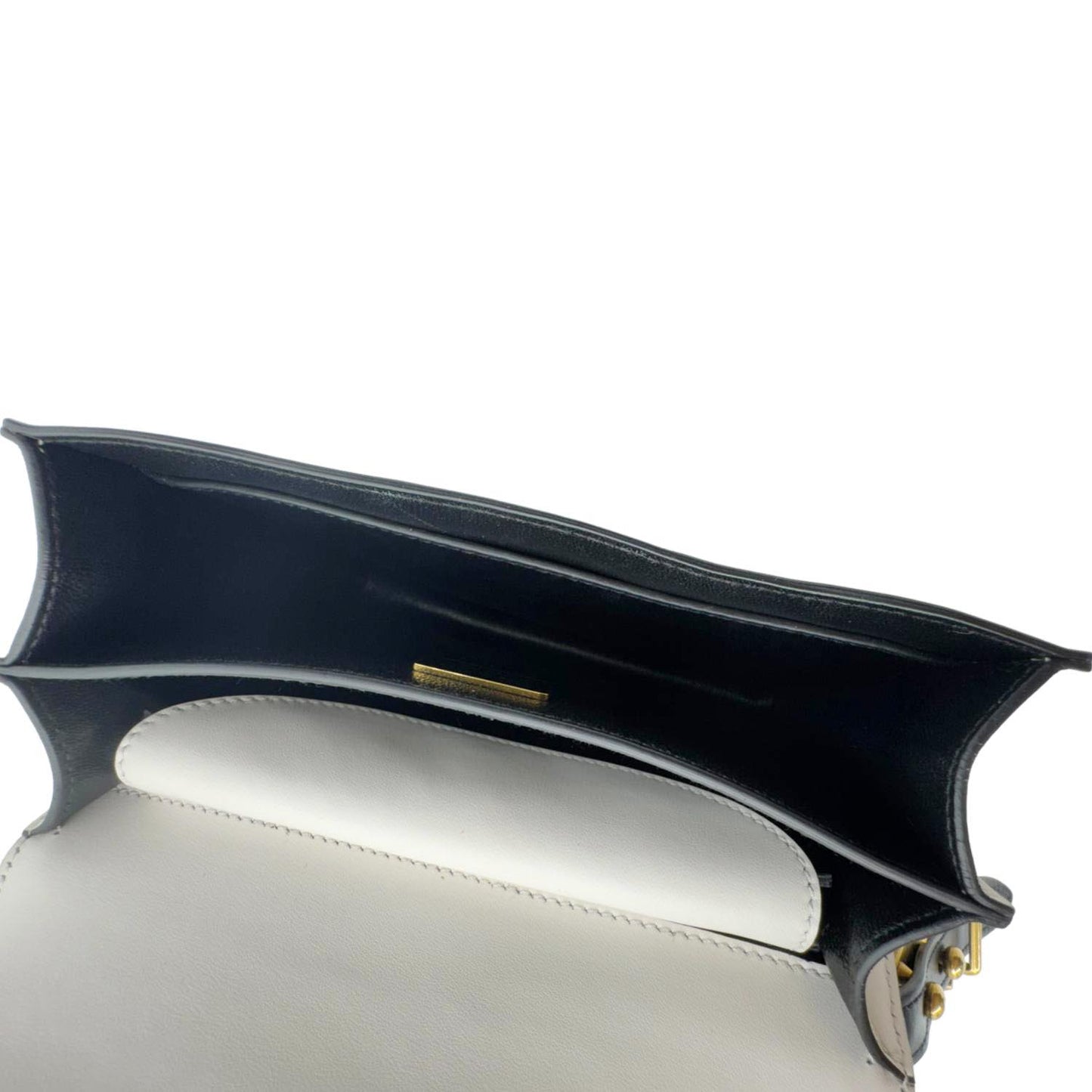 PRADA Cahier City Large Calf Saffiano Leather Shoulder Bag White