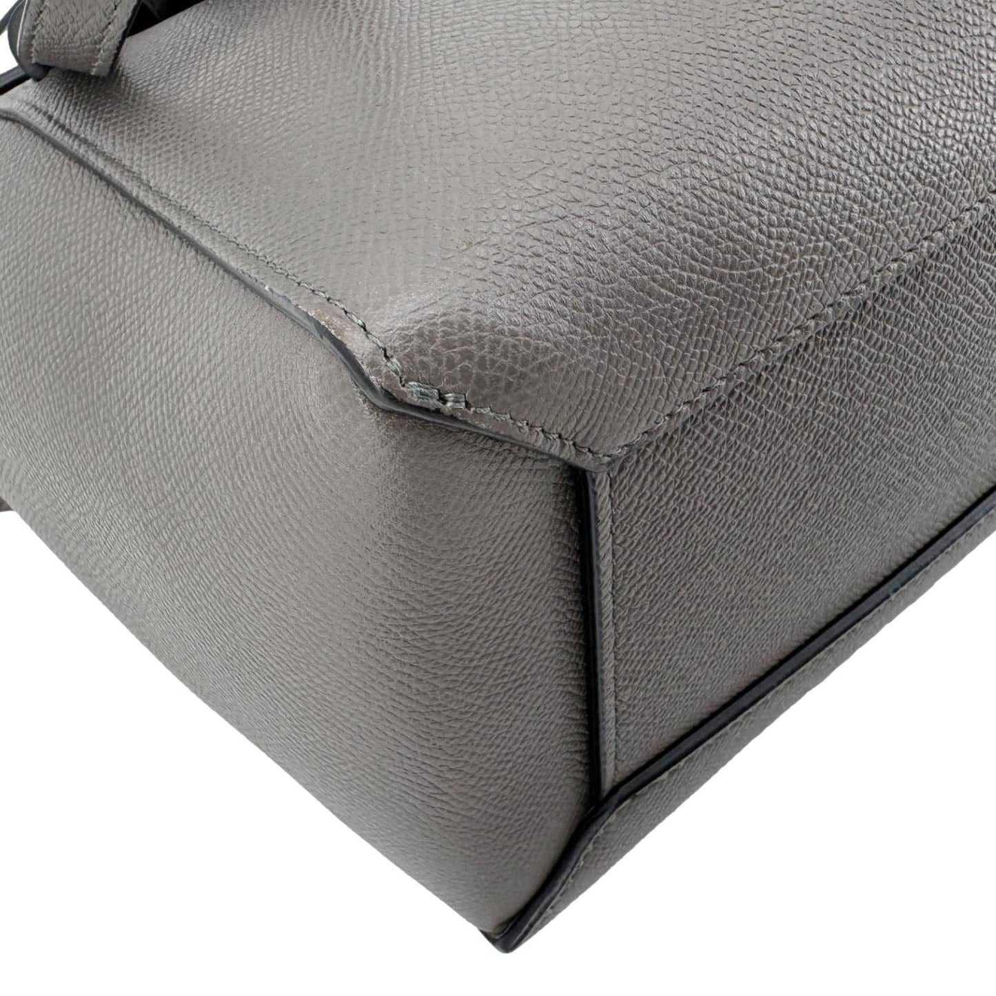 CELINE Micro Belt Grained Leather Shoulder Bag Grey