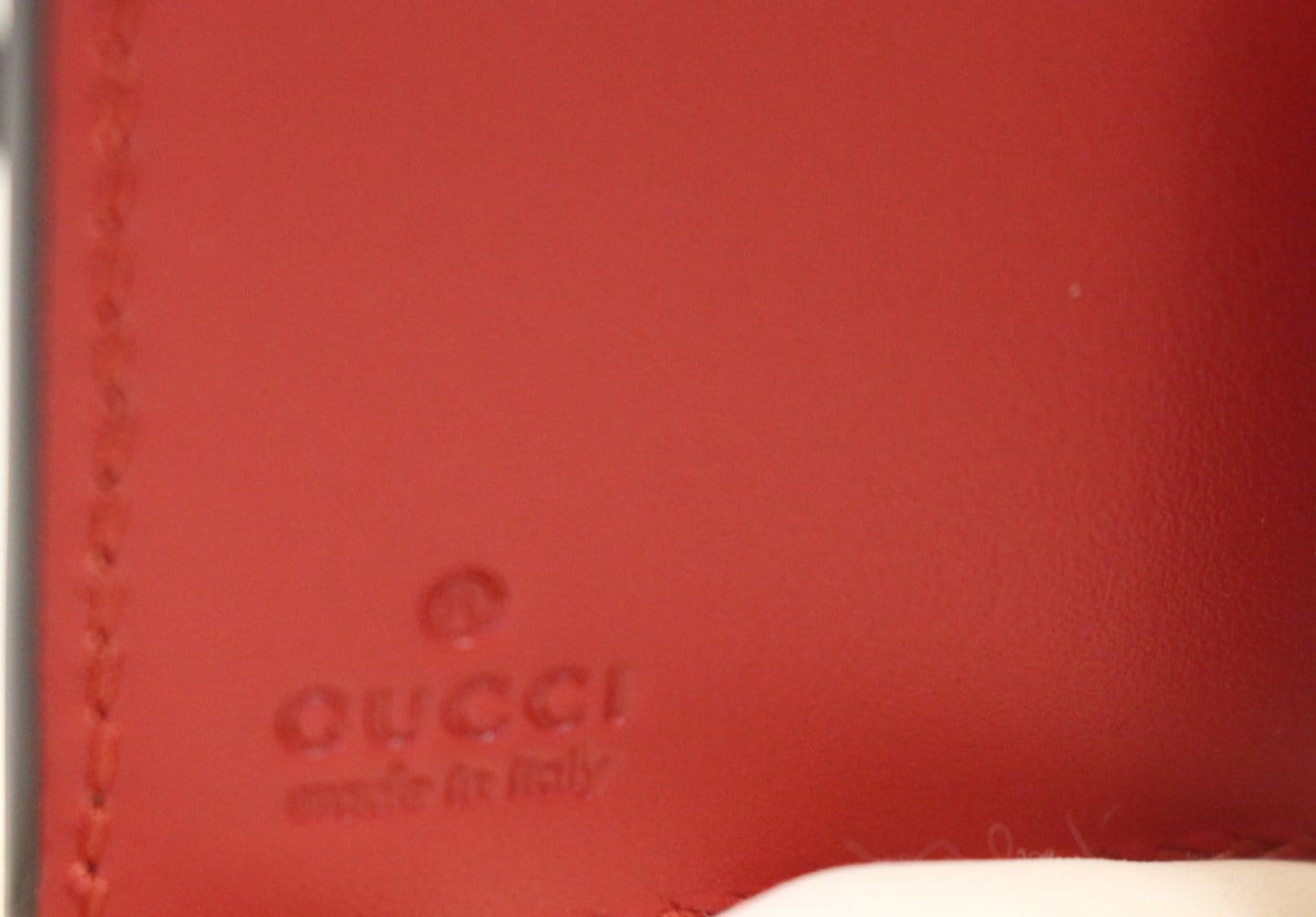 GUCCI GG Supreme French Flap Wallet Pearl Studded  431480