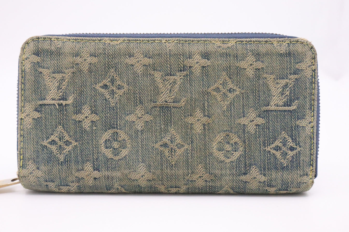 Louis Vuitton Long Zippy Wallet in Denim Monogram Canvas