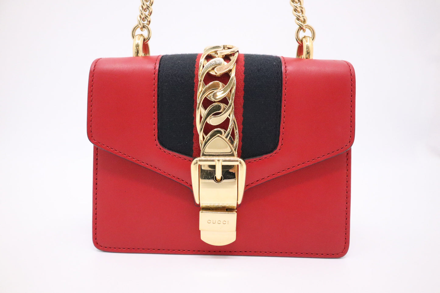 Gucci Mini Sylvie in Red Leather