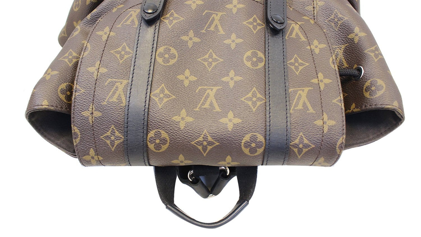 LOUIS VUITTON Monogram Macassar Canvas Christopher PM Backpack Bag