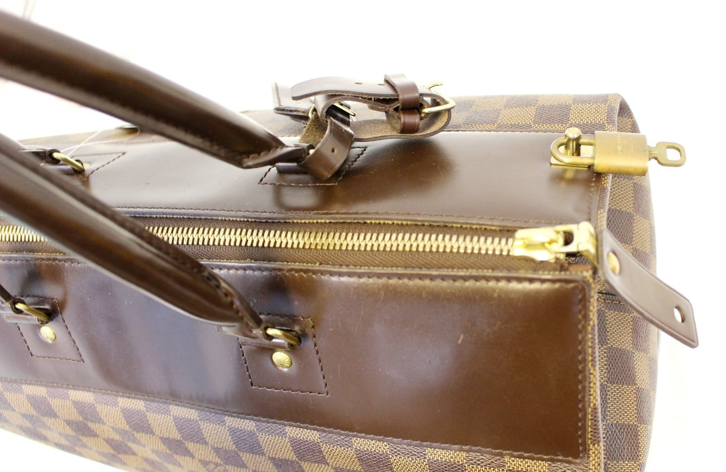 LOUIS VUITTON Damier Ebene Greenwich PM Travel Bag - Sale
